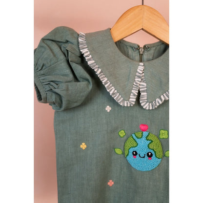 Tilsim by Sagarika Mehrotra Earth Love Green Embroidered Co-Ord Set