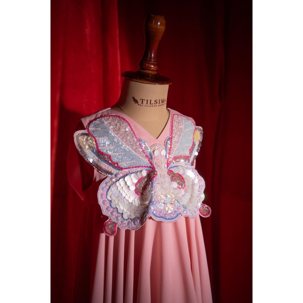 Tilsim by Sagarika Mehrotra Butterfly Blush Dress