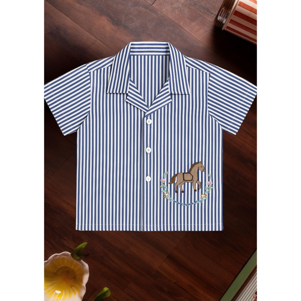 Tilsim by Sagarika Mehrotra Blue Rider Shirt