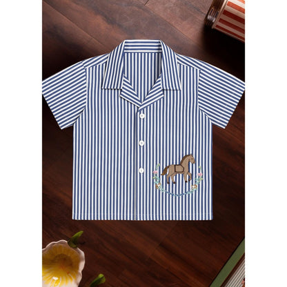 Tilsim by Sagarika Mehrotra Blue Rider Shirt