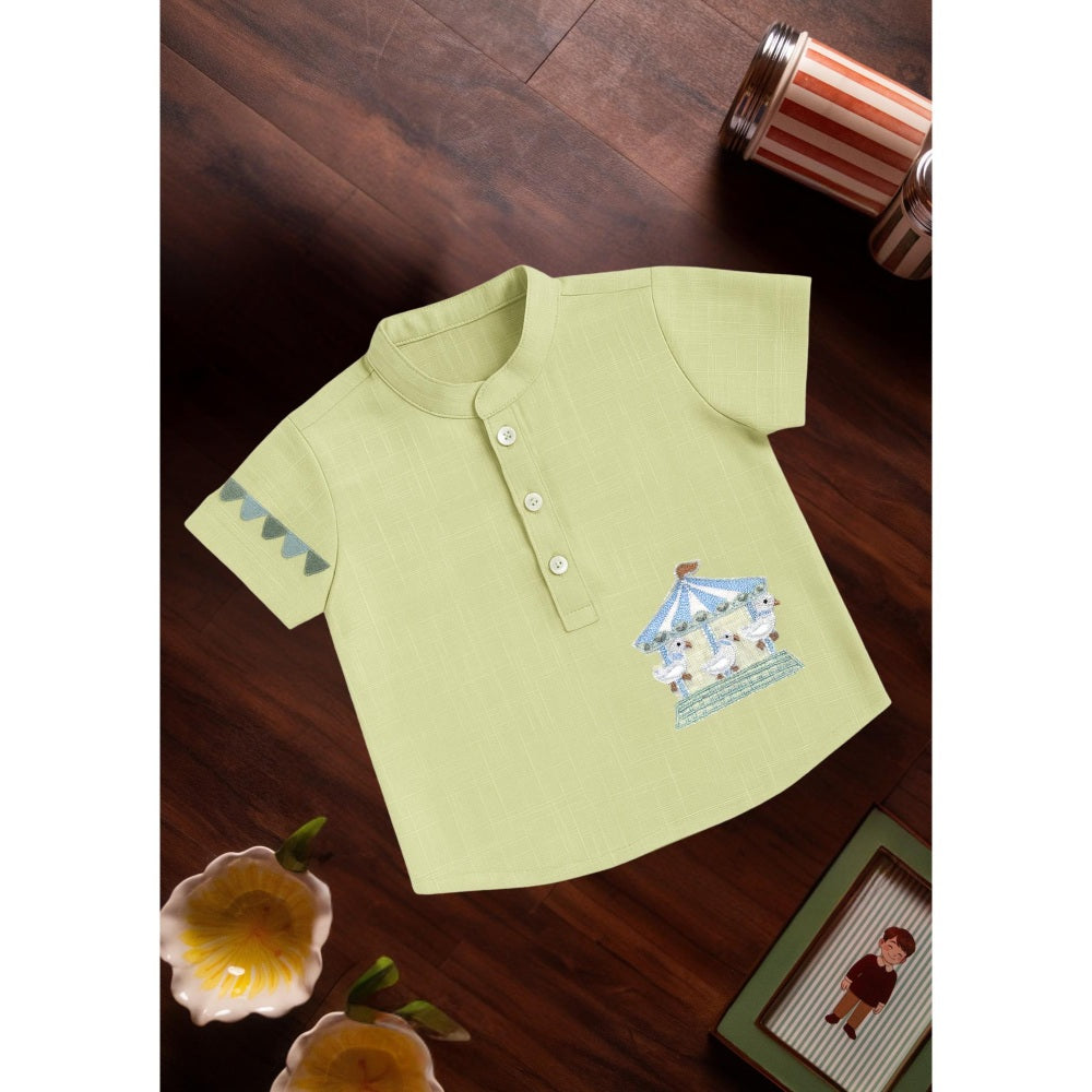 Tilsim by Sagarika Mehrotra Green Ducky Days Shirt