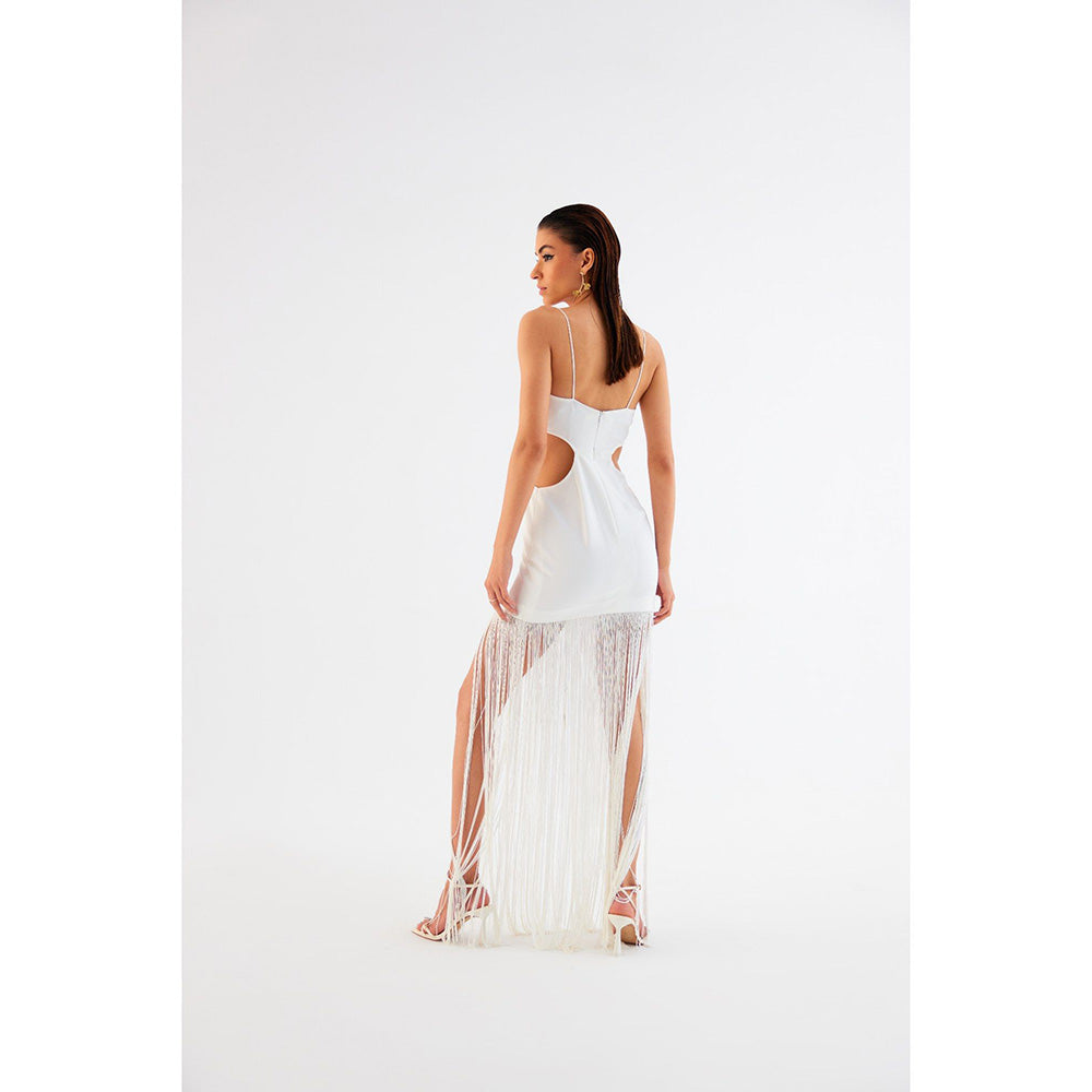 TISHARTH BY SHIVANI Mini Fringe Dress