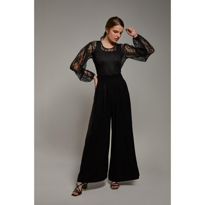 Torsha Dark Empress Black Lace Top