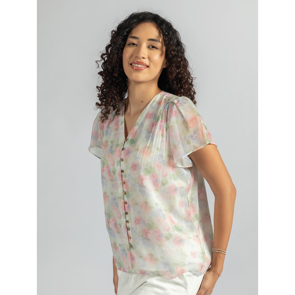 Torsha Multi-Color Shirt Golden Button Forever New