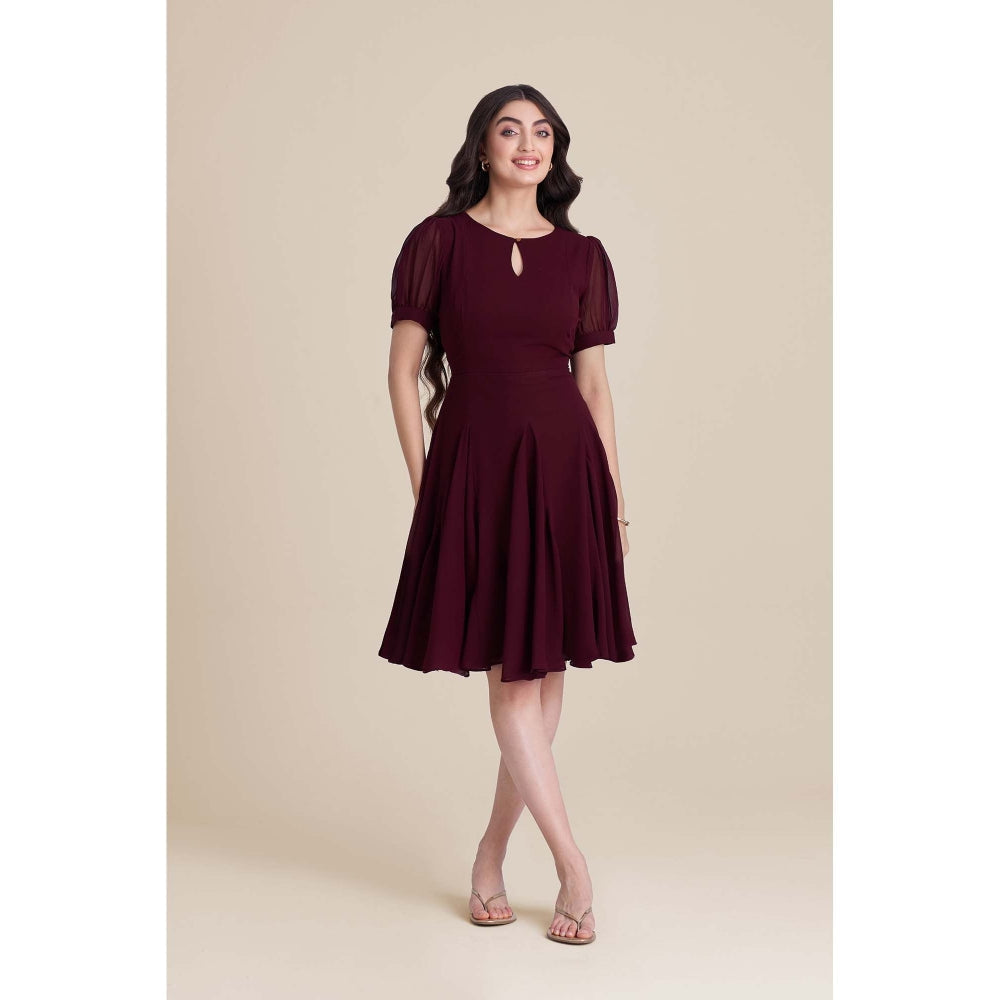 Torsha Burgundy Muse Mini Dress