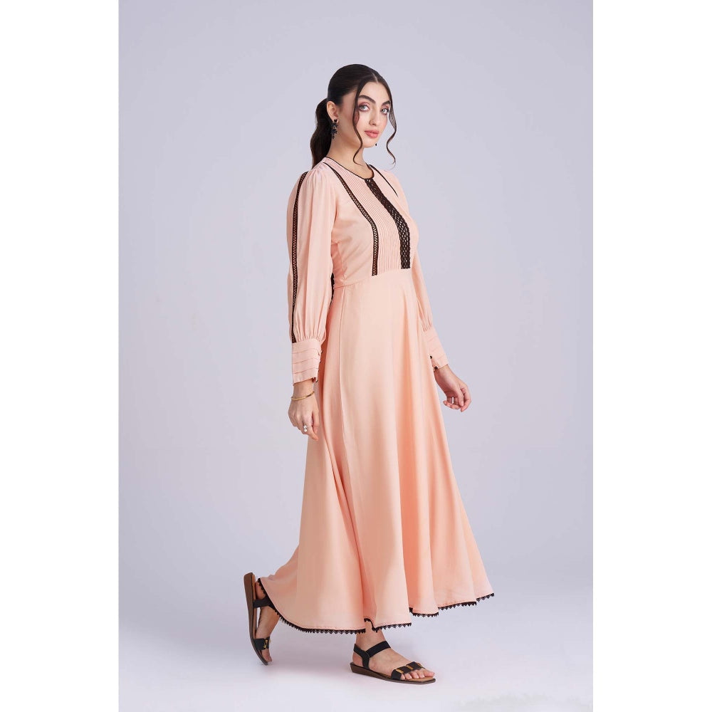 Torsha Peach Lace Charm Dress