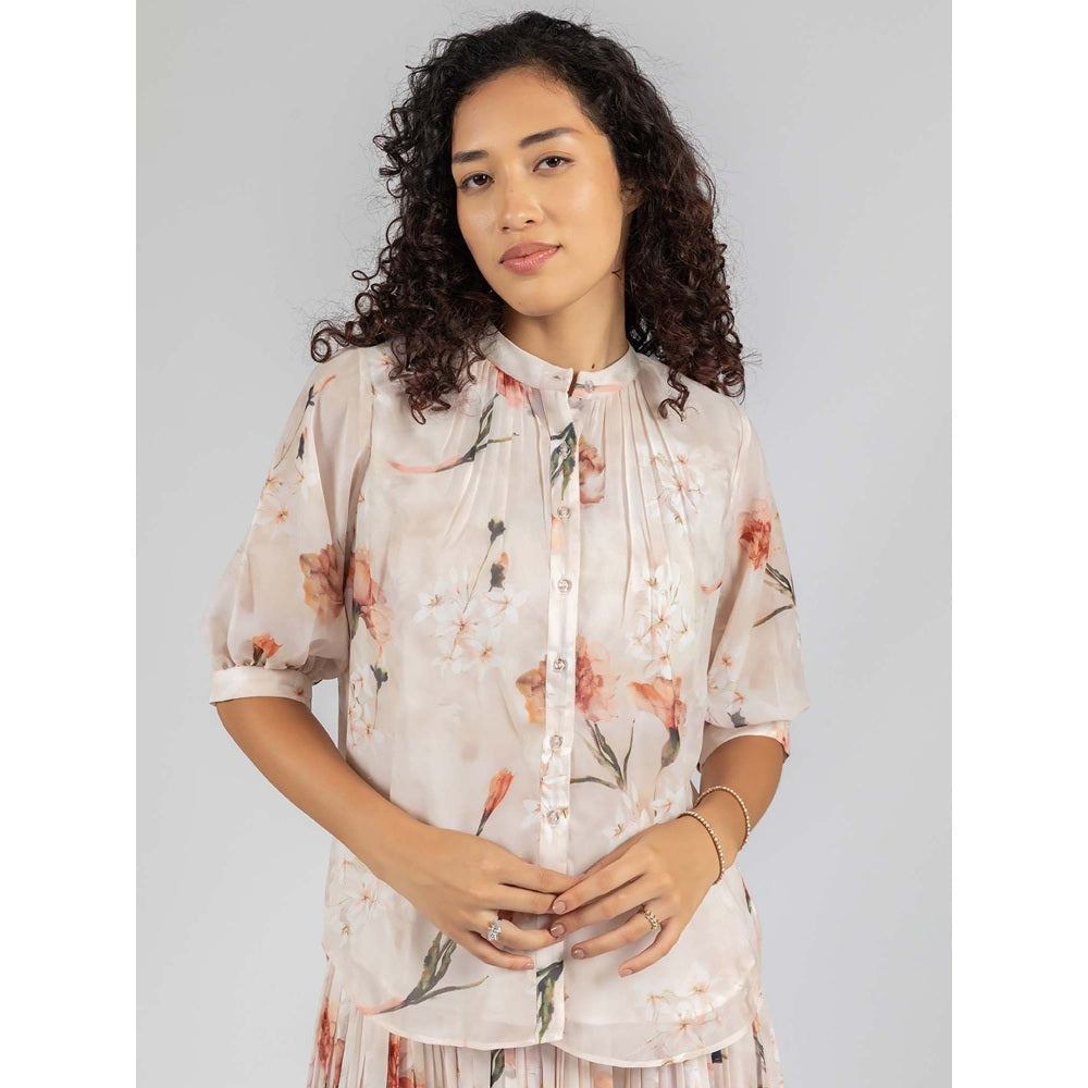 Torsha Beige Soft Peach Breeze Shirt