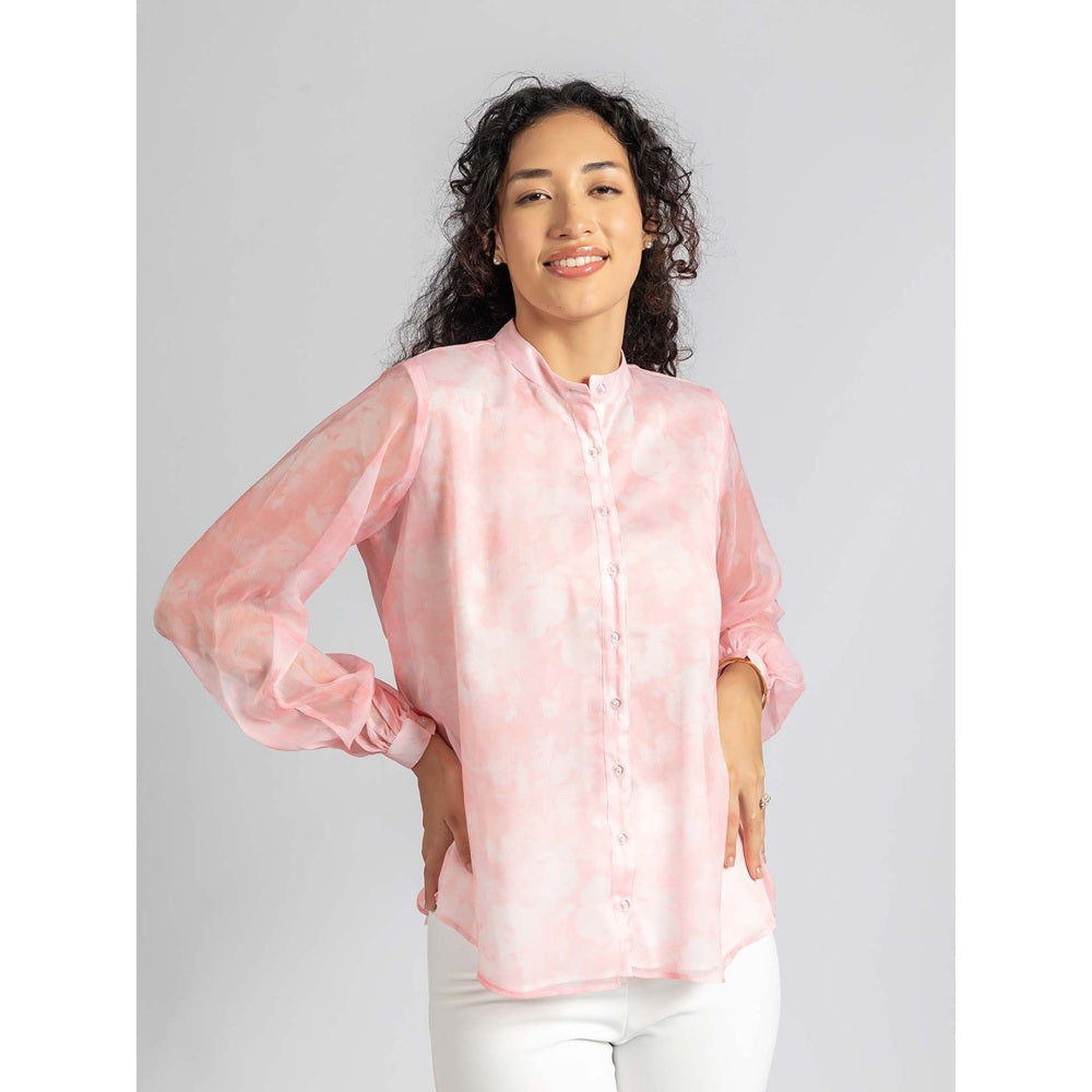 Torsha Pink Sheer Shirt with Inner