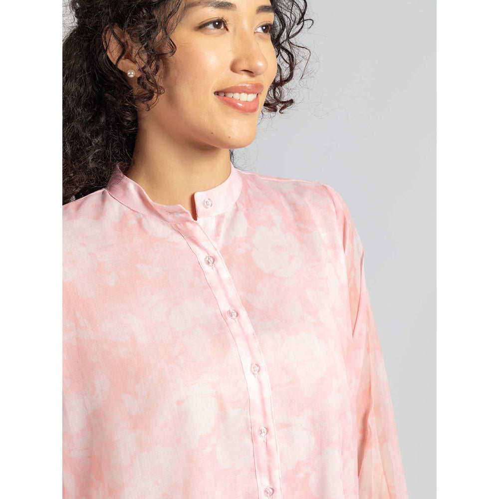 Torsha Pink Sheer Shirt with Inner