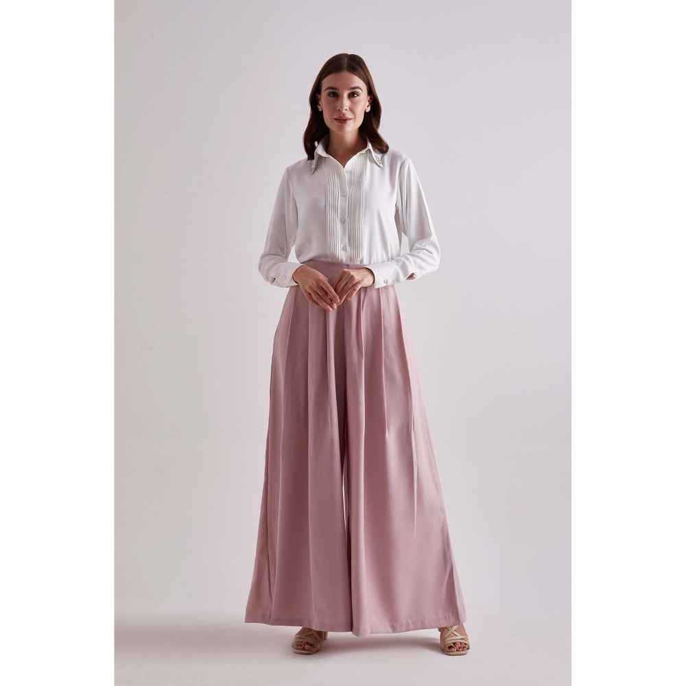 Torsha Pink Rosy Luxe Flared Pant