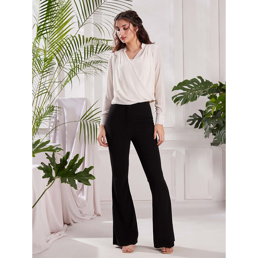 Torsha Black Sculpted Boot Cut Pant