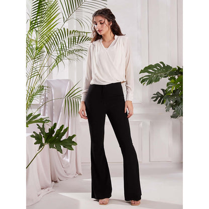Torsha Black Sculpted Boot Cut Pant