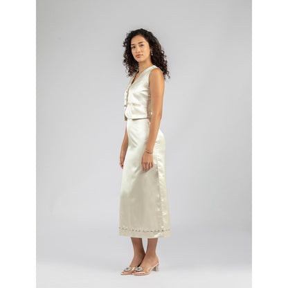 Torsha White Co-Ord Set