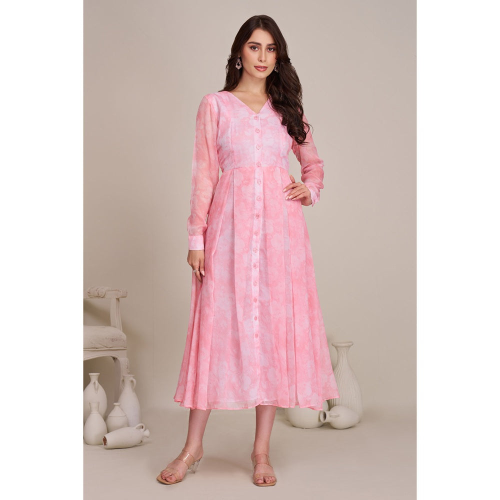 Torsha Womens Pink Printed Dress