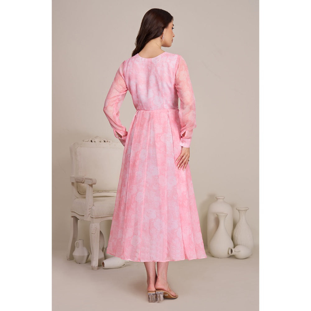 Torsha Womens Pink Printed Dress