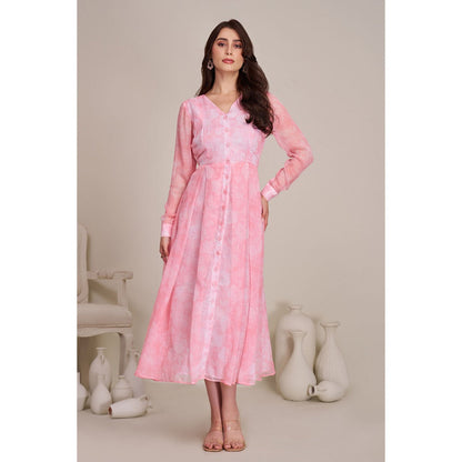 Torsha Womens Pink Printed Dress