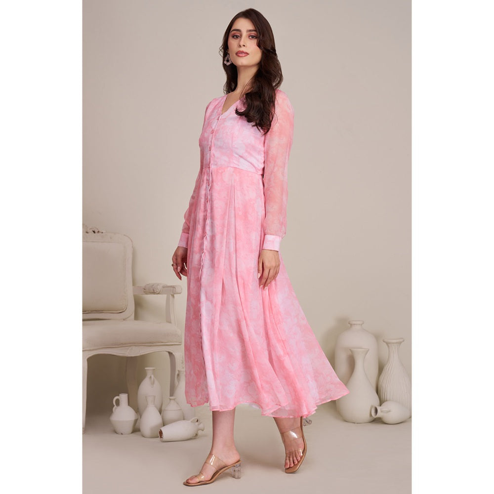 Torsha Womens Pink Printed Dress