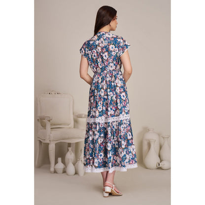 Torsha Womens Designer Floral Print Dress