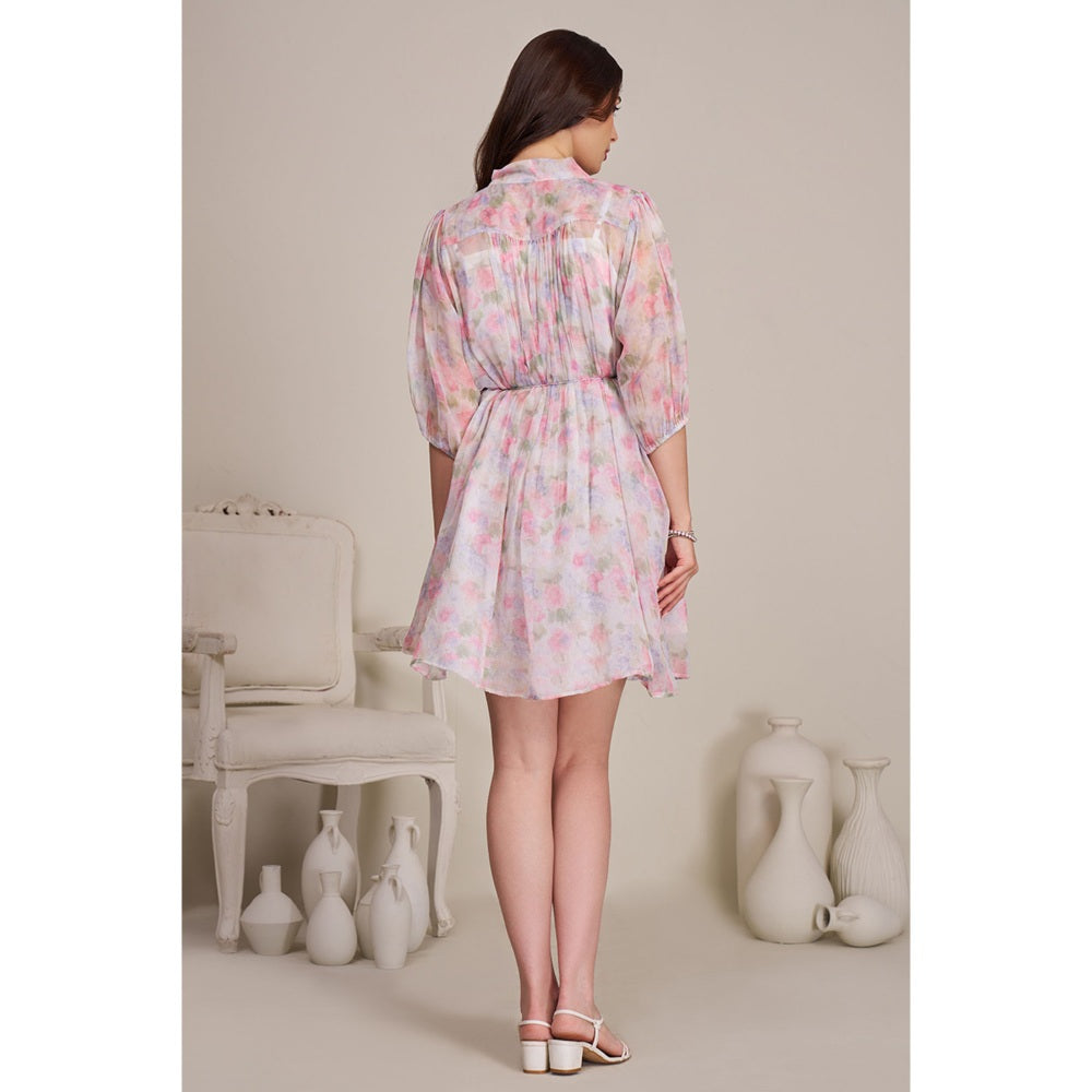 Torsha Womens Colourful Floral Printed Short Dress