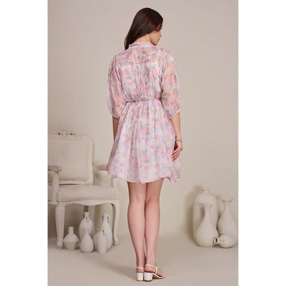 Torsha Womens Colourful Floral Printed Short Dress