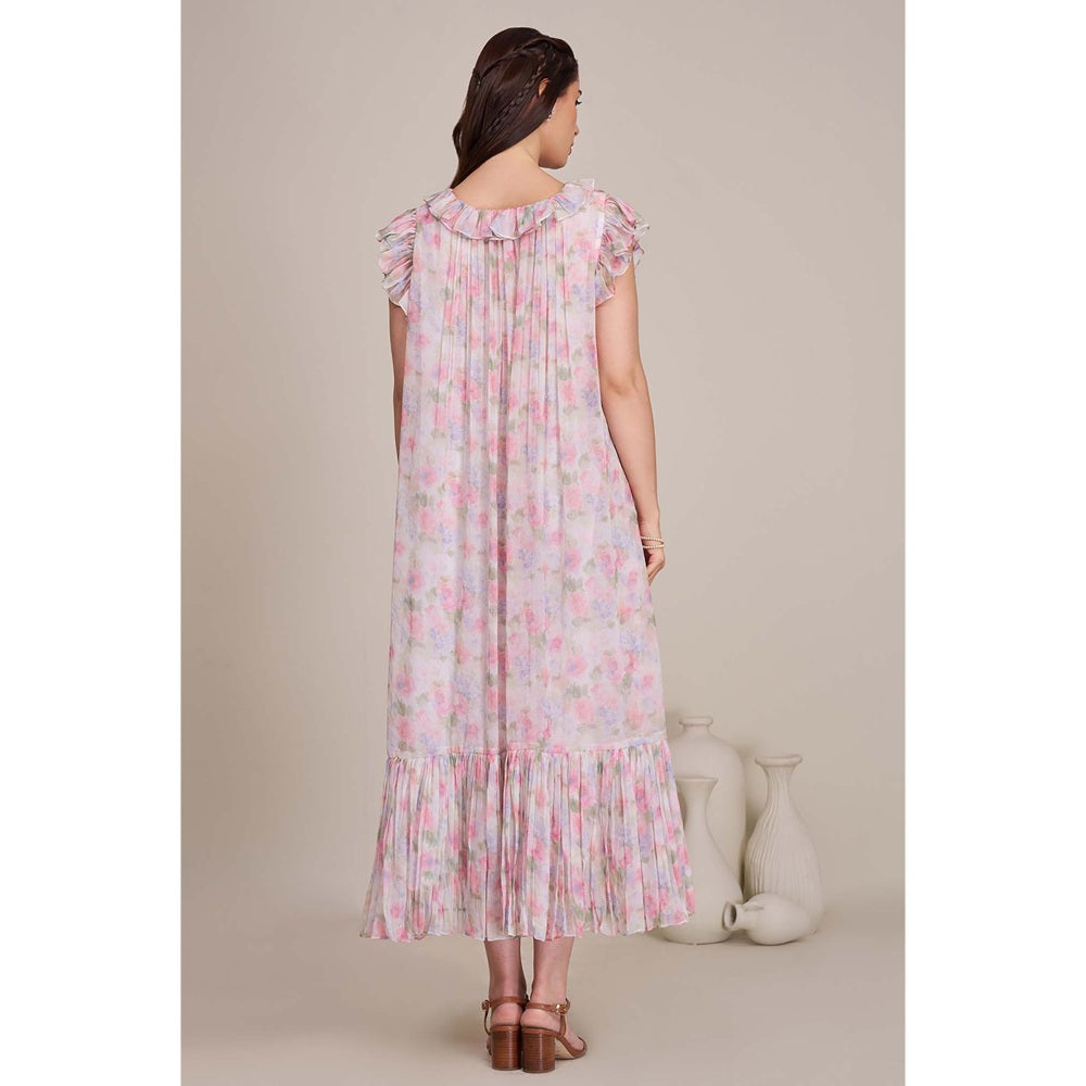Torsha Womens Floral Printed Fit and Flare Dress