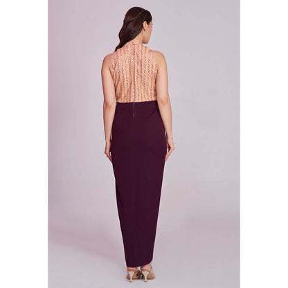 Torsha Womens Peach Elegant Cocktail Sequin Dress