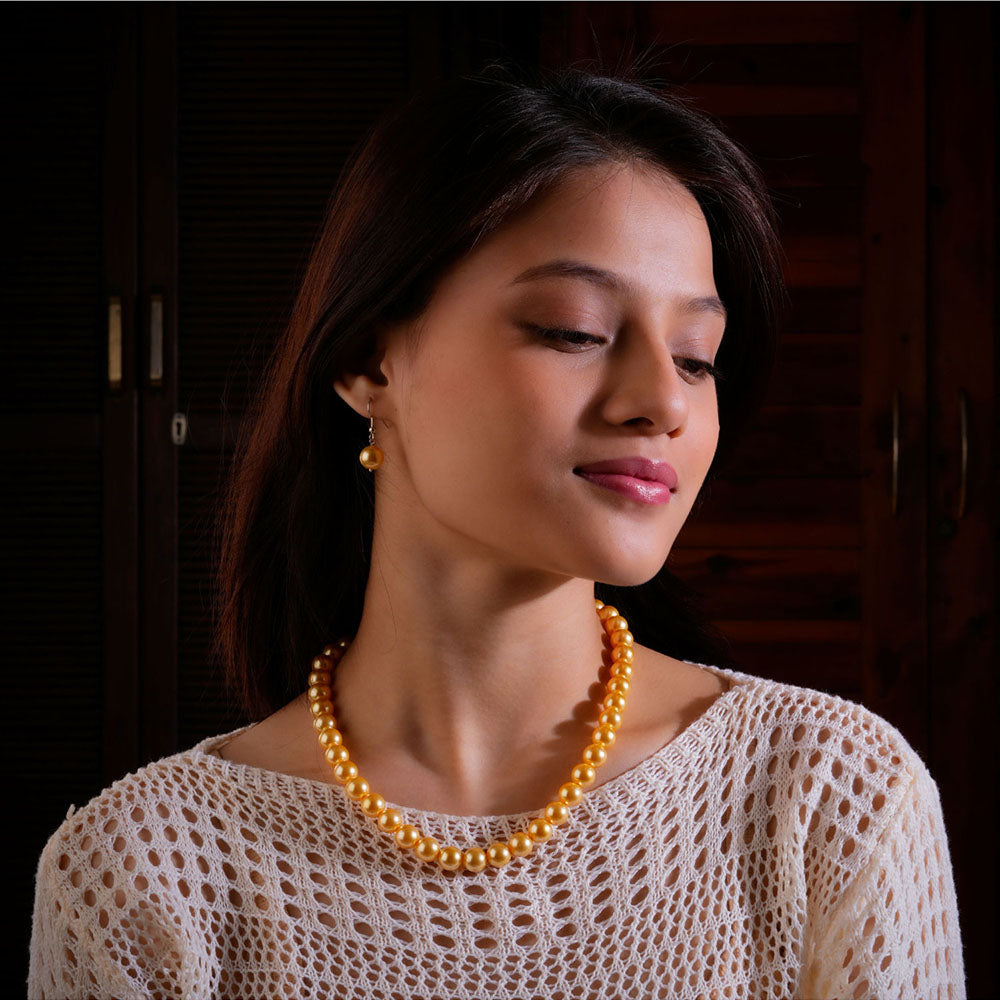 TOTAPARI Gold Glow Necklace with Earrings