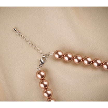 TOTAPARI Brown Party Popper Pearl Necklace with Earrings
