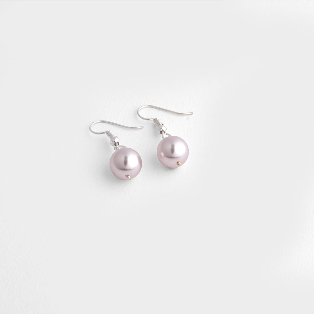 TOTAPARI Fossil Pink Pearls Necklace with Earrings