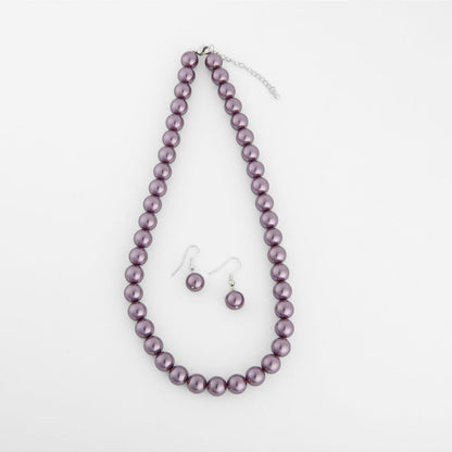 TOTAPARI Grey Dove Coloured Pearls Necklace with Earrings