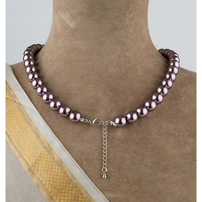 TOTAPARI Grey Dove Coloured Pearls Necklace with Earrings