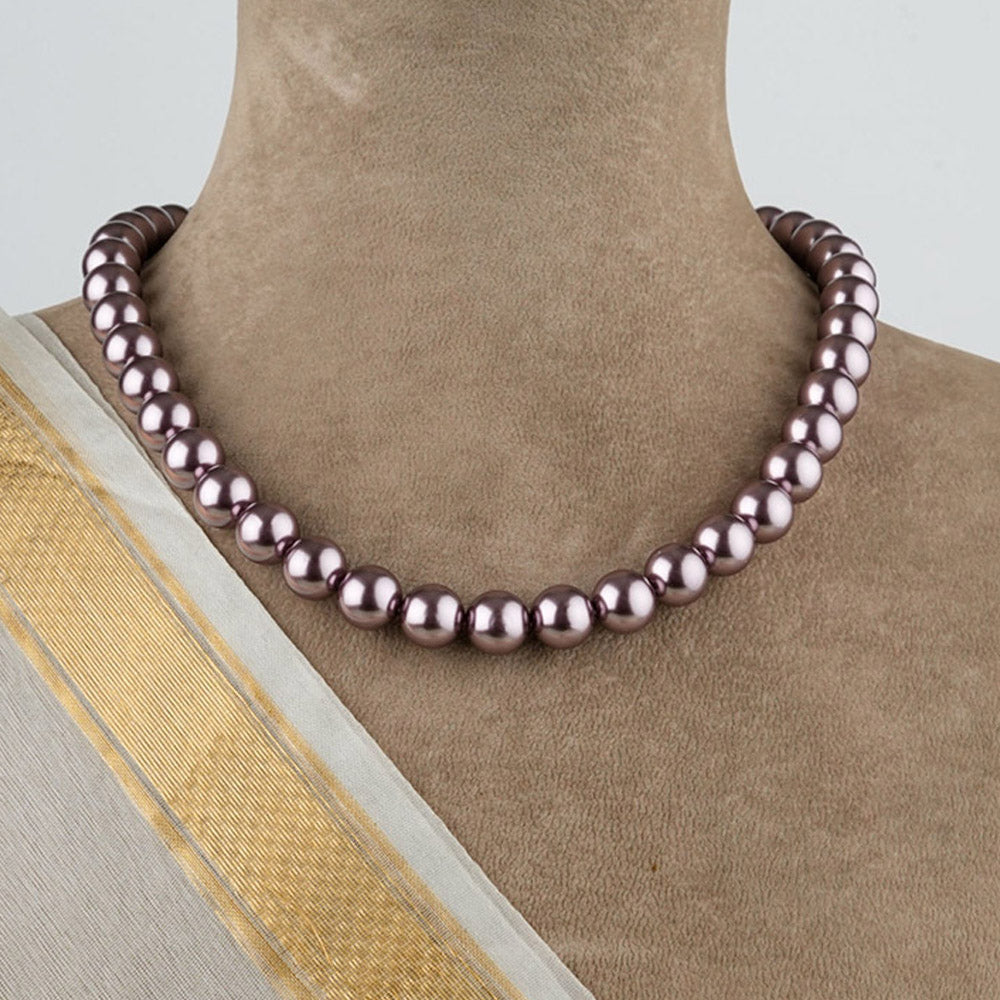 TOTAPARI Grey Dove Coloured Pearls Necklace with Earrings