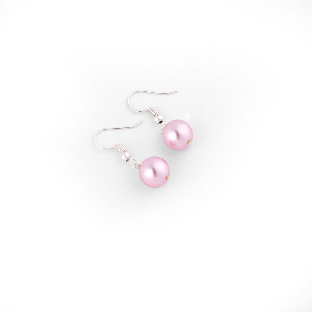 TOTAPARI Wild Orchid Pink Pearls Necklace with Earrings