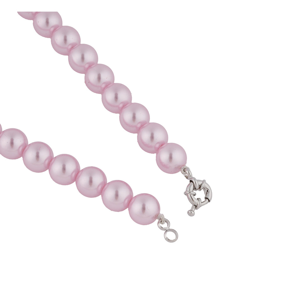 TOTAPARI Wild Orchid Pink Pearls Necklace with Earrings