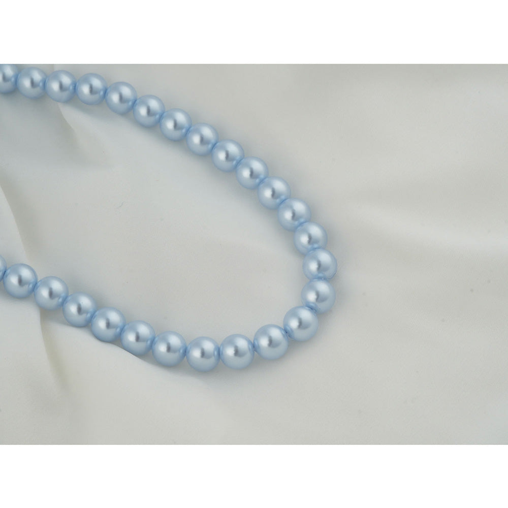 TOTAPARI Ice Blue Pearls Necklace with Earrings
