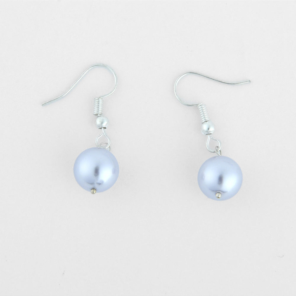TOTAPARI Ice Blue Pearls Necklace with Earrings