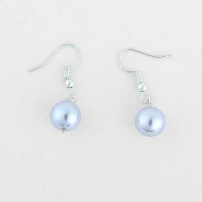 TOTAPARI Ice Blue Pearls Necklace with Earrings