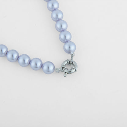 TOTAPARI Ice Blue Pearls Necklace with Earrings
