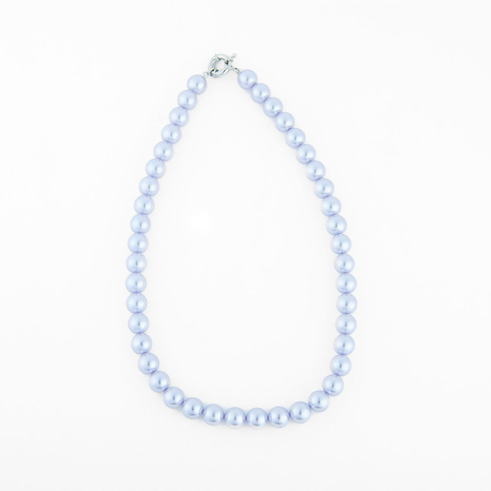 TOTAPARI Ice Blue Pearls Necklace with Earrings