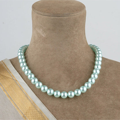 TOTAPARI Powder Blue Pearls Necklace with Earrings