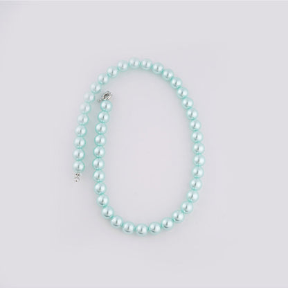 TOTAPARI Powder Blue Pearls Necklace with Earrings