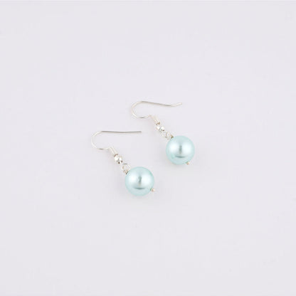 TOTAPARI Powder Blue Pearls Necklace with Earrings