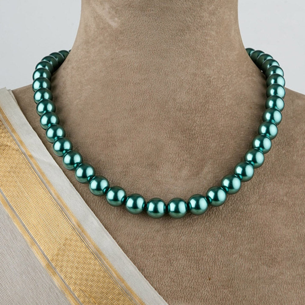 TOTAPARI British Green Pearls Necklace with Earrings