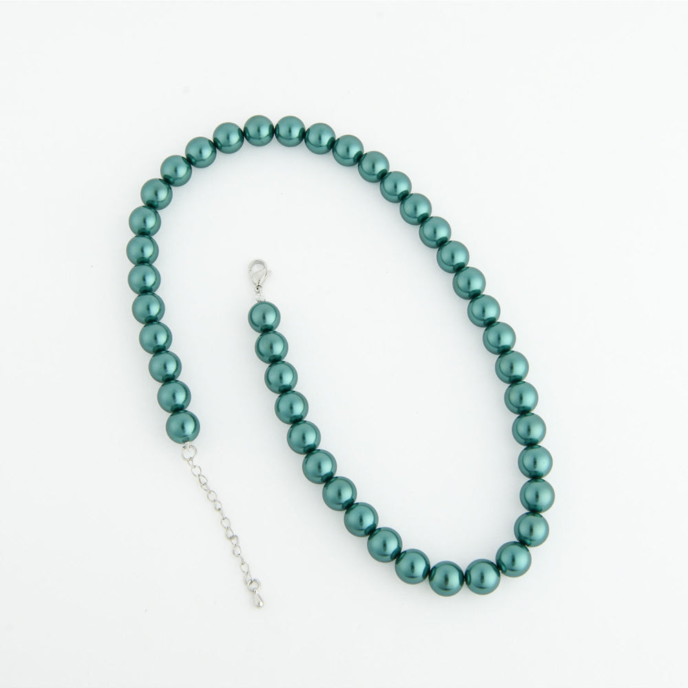 TOTAPARI British Green Pearls Necklace with Earrings