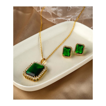 TOTAPARI Emerald Green Allure Jewellery Set
