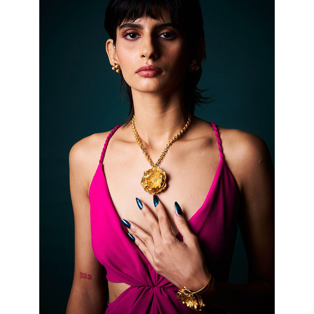 Trazenie Champa Jewellery Set - Short Necklace with Bracelet