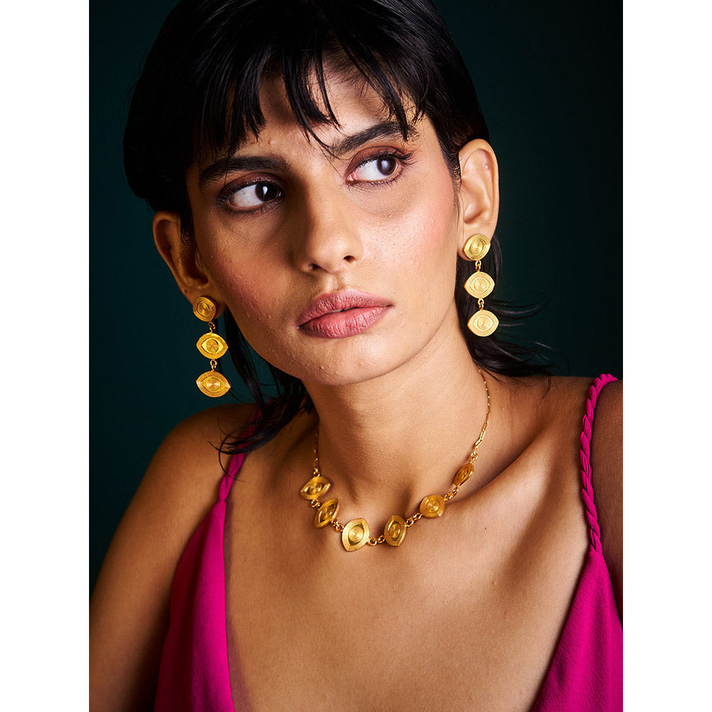 Trazenie Drishti Jewellery Set - Earrings with Choker