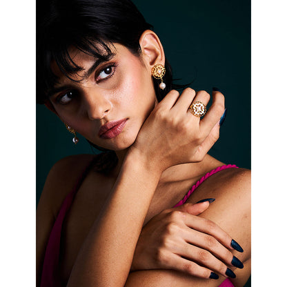 Trazenie Nargis Jewellery Set -Earrings with Ring