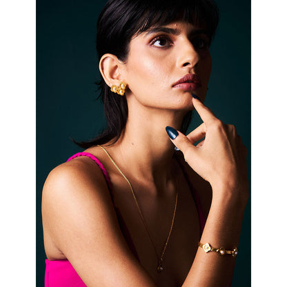 Trazenie Chameli Jewellery Set -Studs with Long Necklace