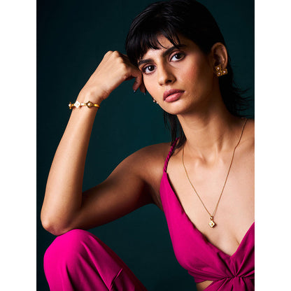Trazenie Chameli Jewellery Set -Studs with Long Necklace